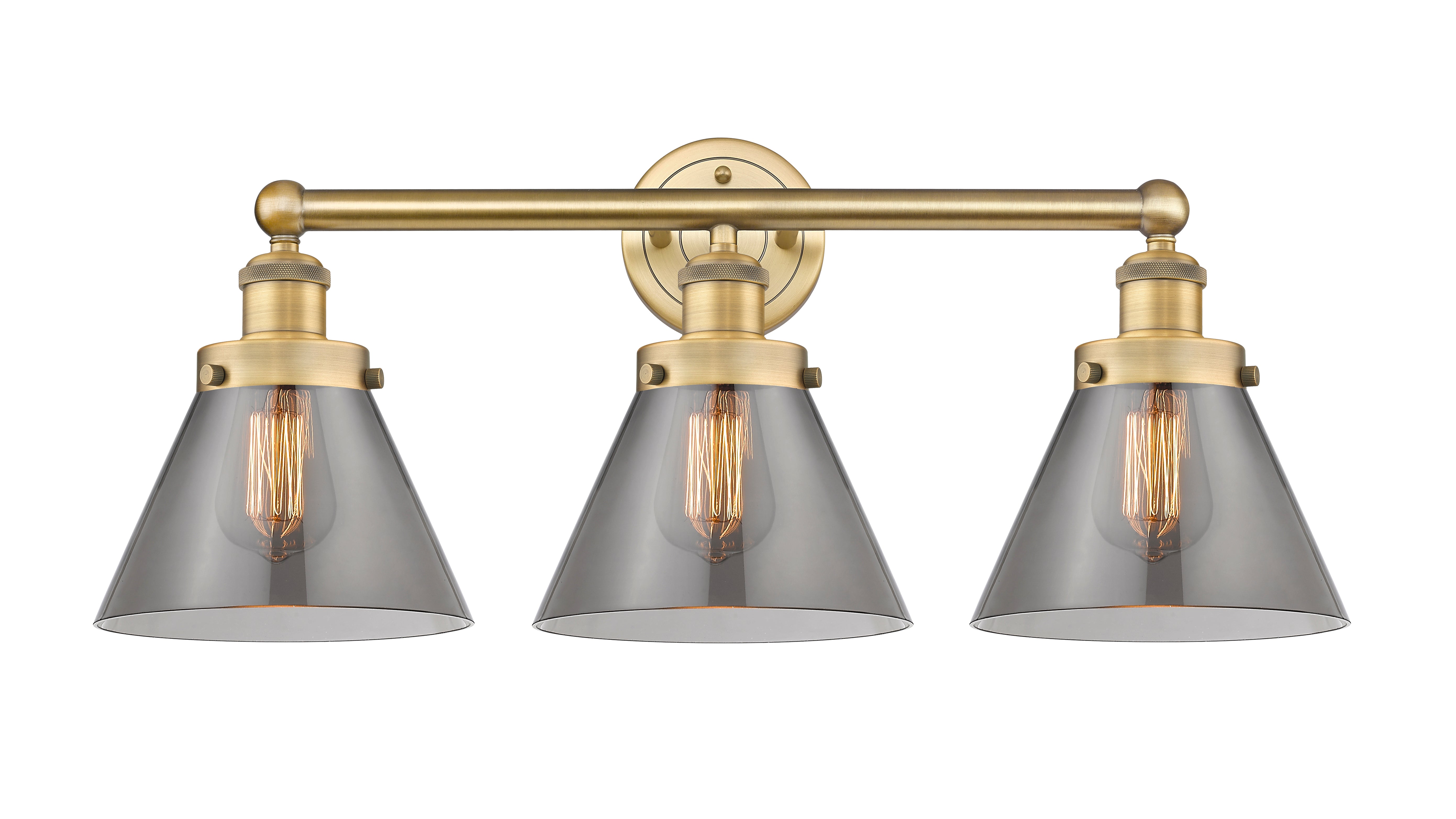 Edison Bath Vanity Light Cast Brass Glass