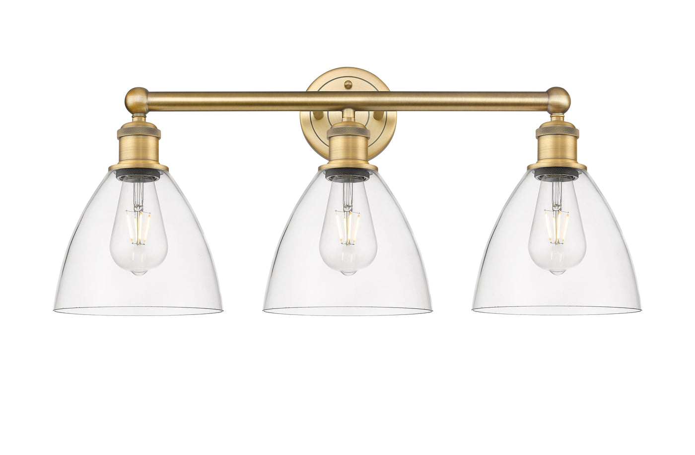 Edison Bath Vanity Light Cast Brass Glass