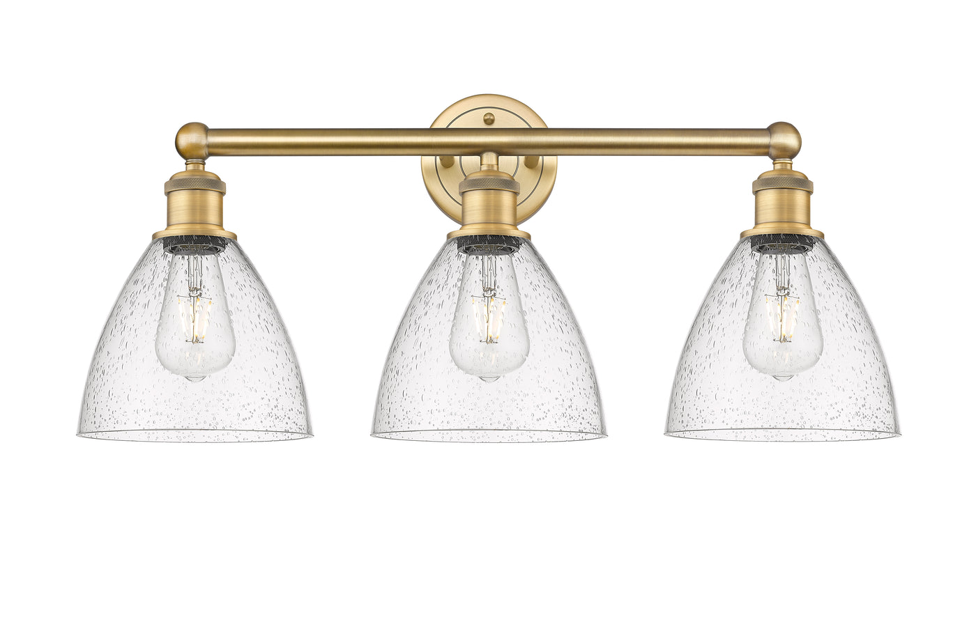 Edison Bath Vanity Light Cast Brass Glass