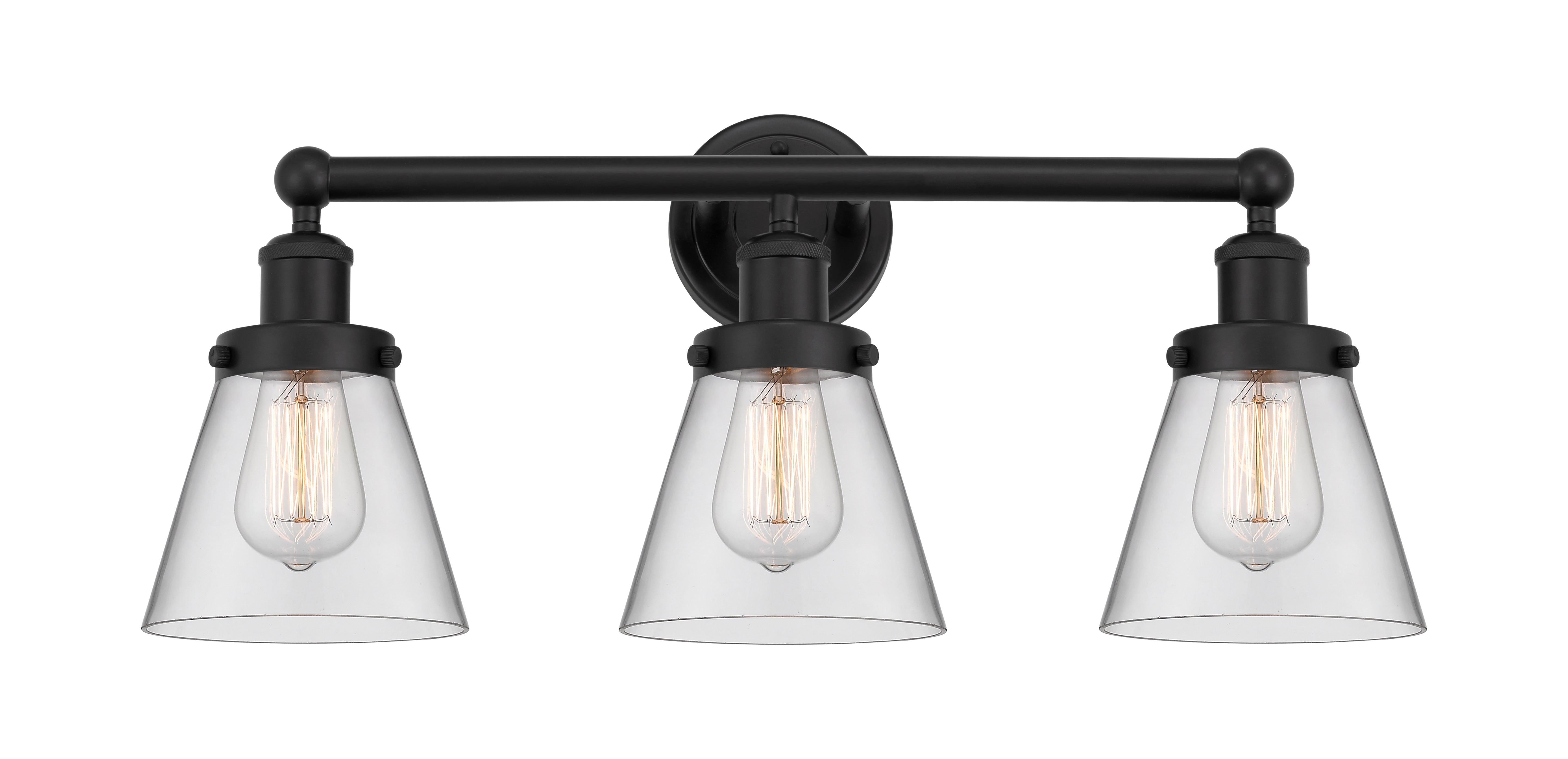Edison Bath Vanity Light Cast Brass Glass