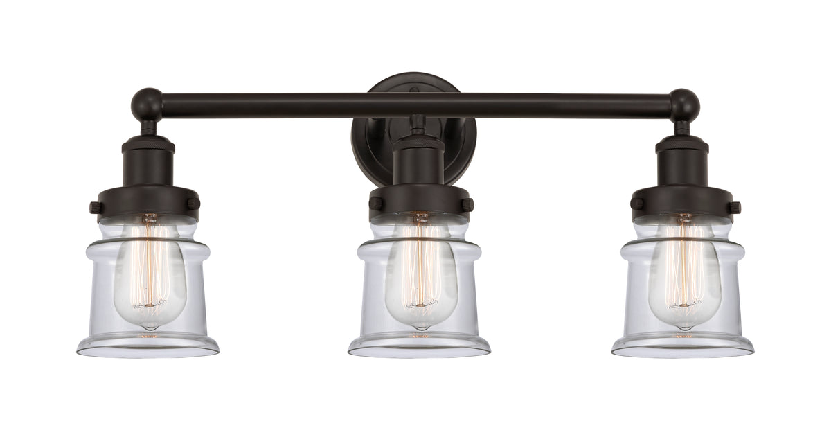 Canton 23-Inch 3-Light Bath Vanity Light 10.75-Inch High 7.125-Inch Extension