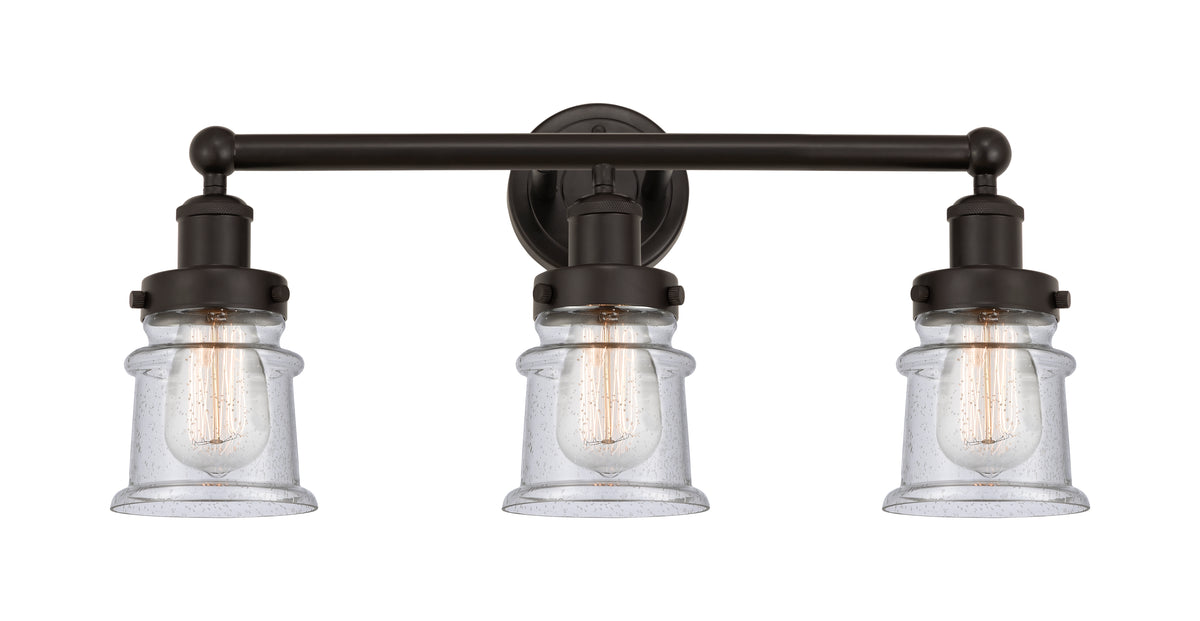 Canton 23-Inch 3-Light Bath Vanity Light 10.75-Inch High 7.125-Inch Extension