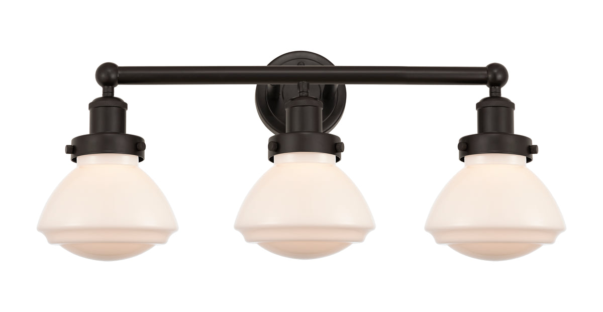 Olean 25-Inch 3-Light Bath Vanity Light Bowl Shade