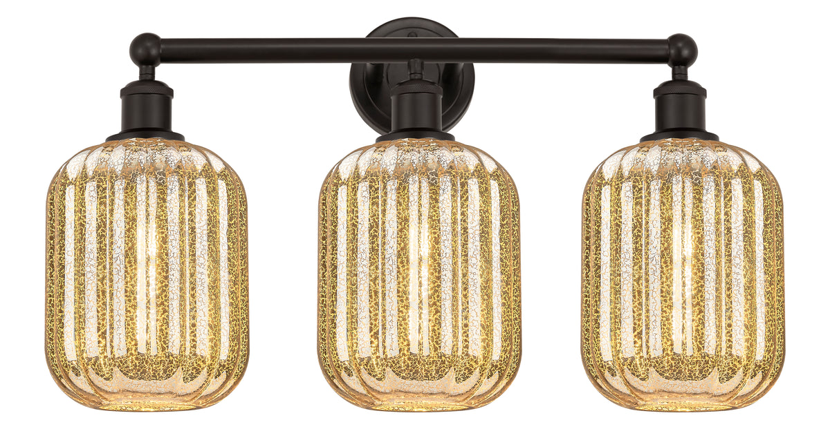 Preston Cylinder 25-Inch 3-Light Bath Vanity Light 14-Inch High