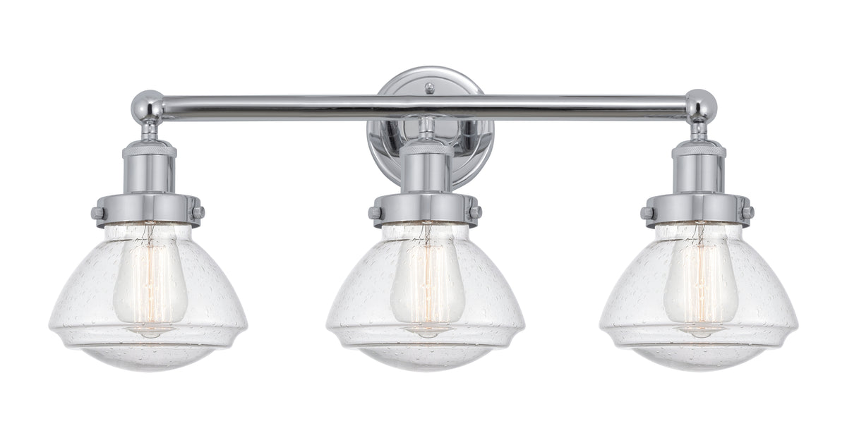 Olean 25-Inch 3-Light Bath Vanity Light Bowl Shade