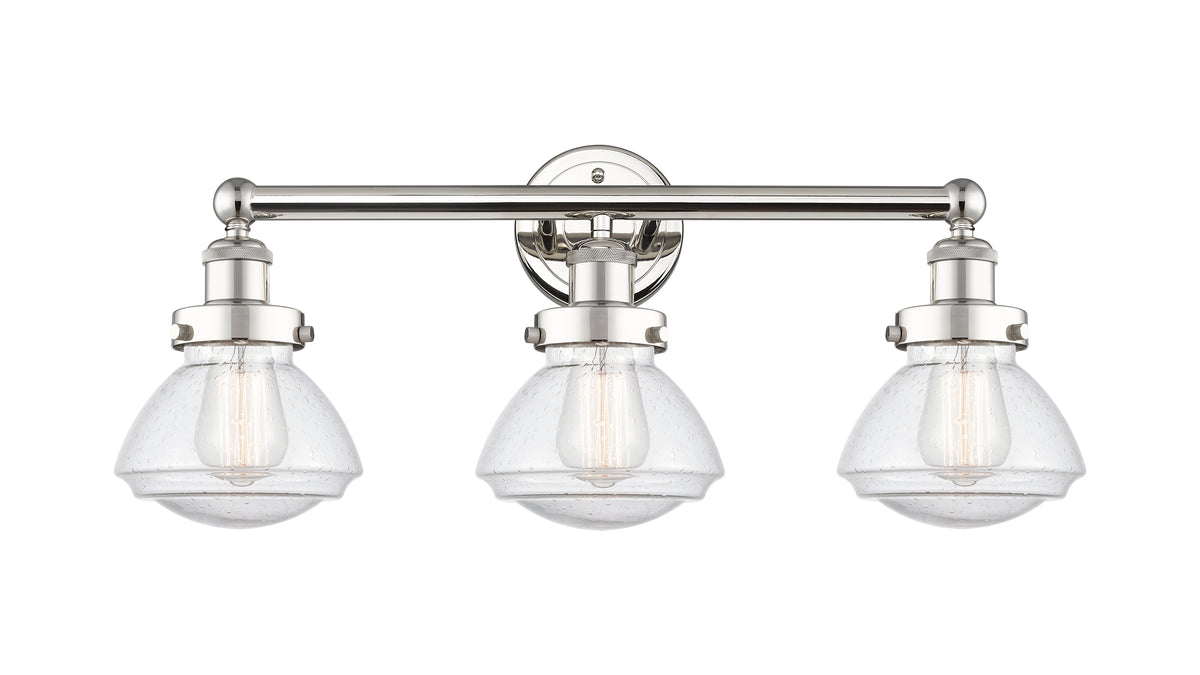 Olean 25-Inch 3-Light Bath Vanity Light Bowl Shade