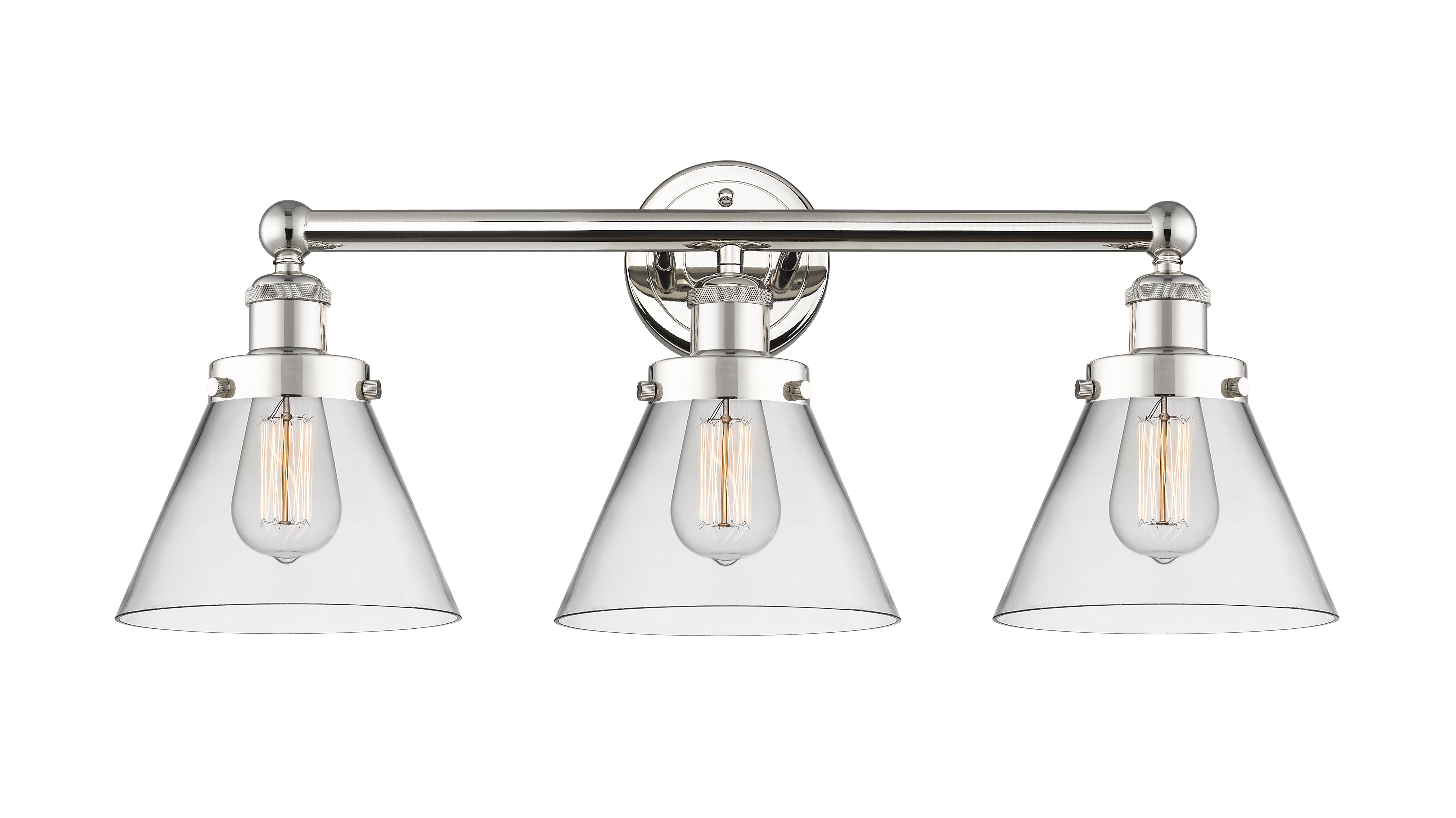 Edison Bath Vanity Light Cast Brass Glass