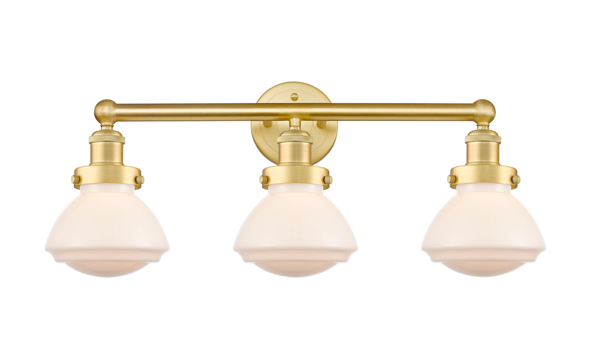 Olean 25-Inch 3-Light Bath Vanity Light Bowl Shade