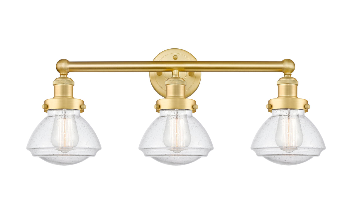 Olean 25-Inch 3-Light Bath Vanity Light Bowl Shade
