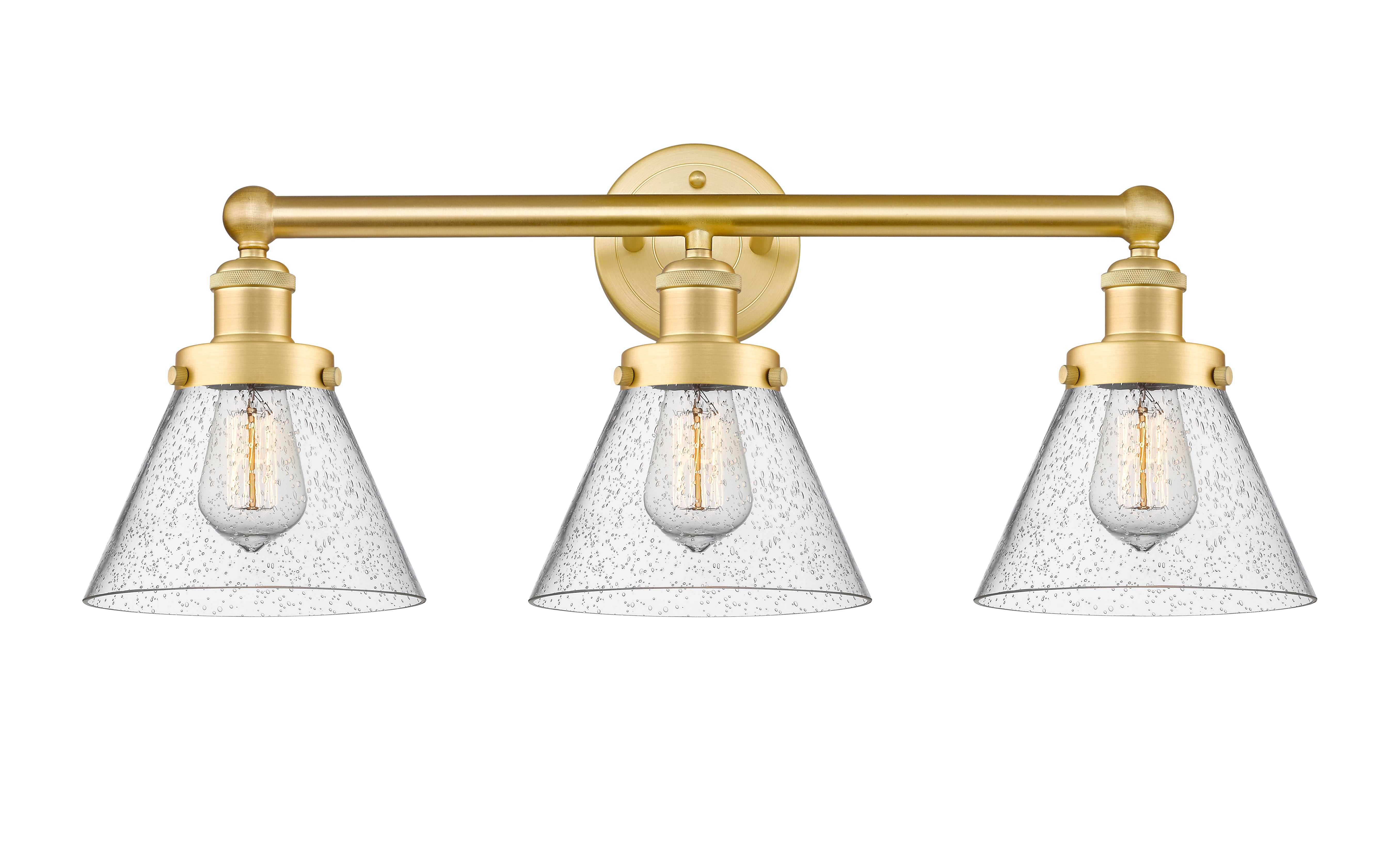 Edison Bath Vanity Light Cast Brass Glass