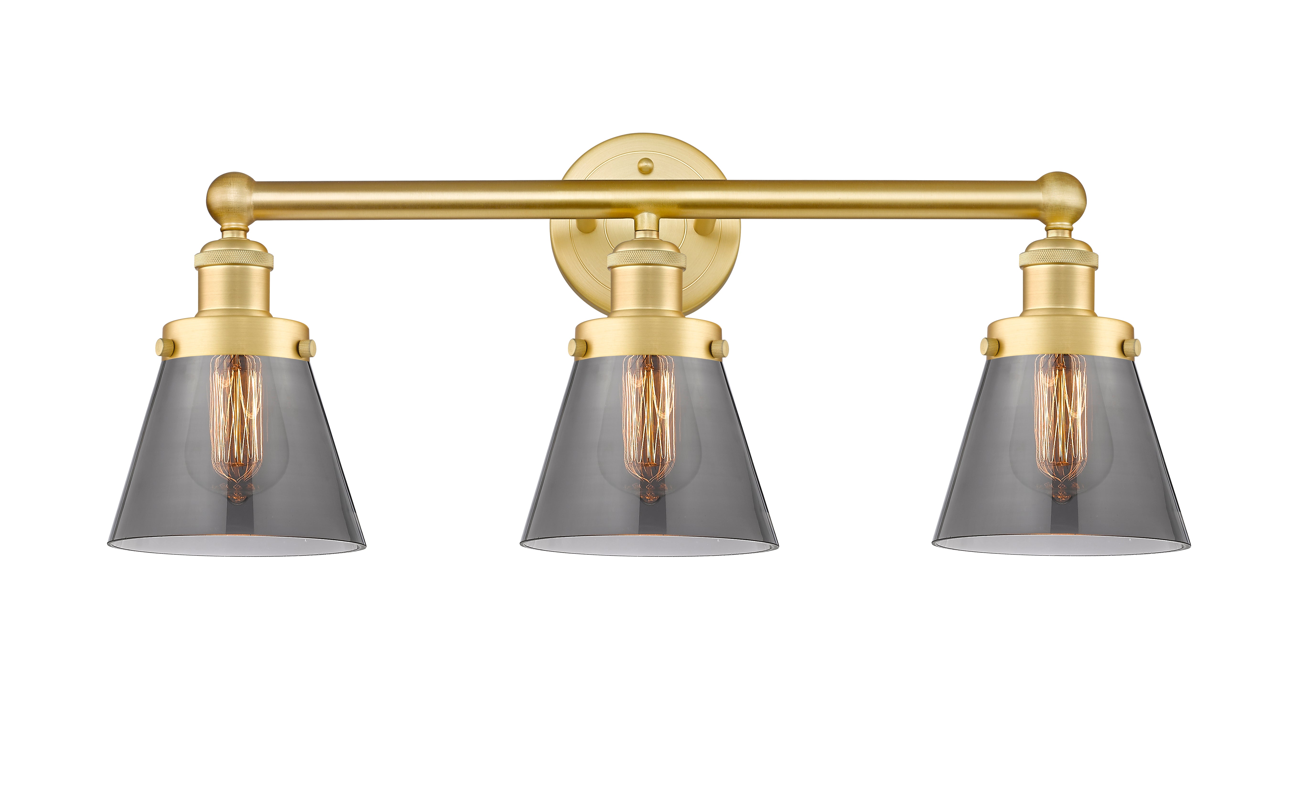 Edison Bath Vanity Light Cast Brass Glass