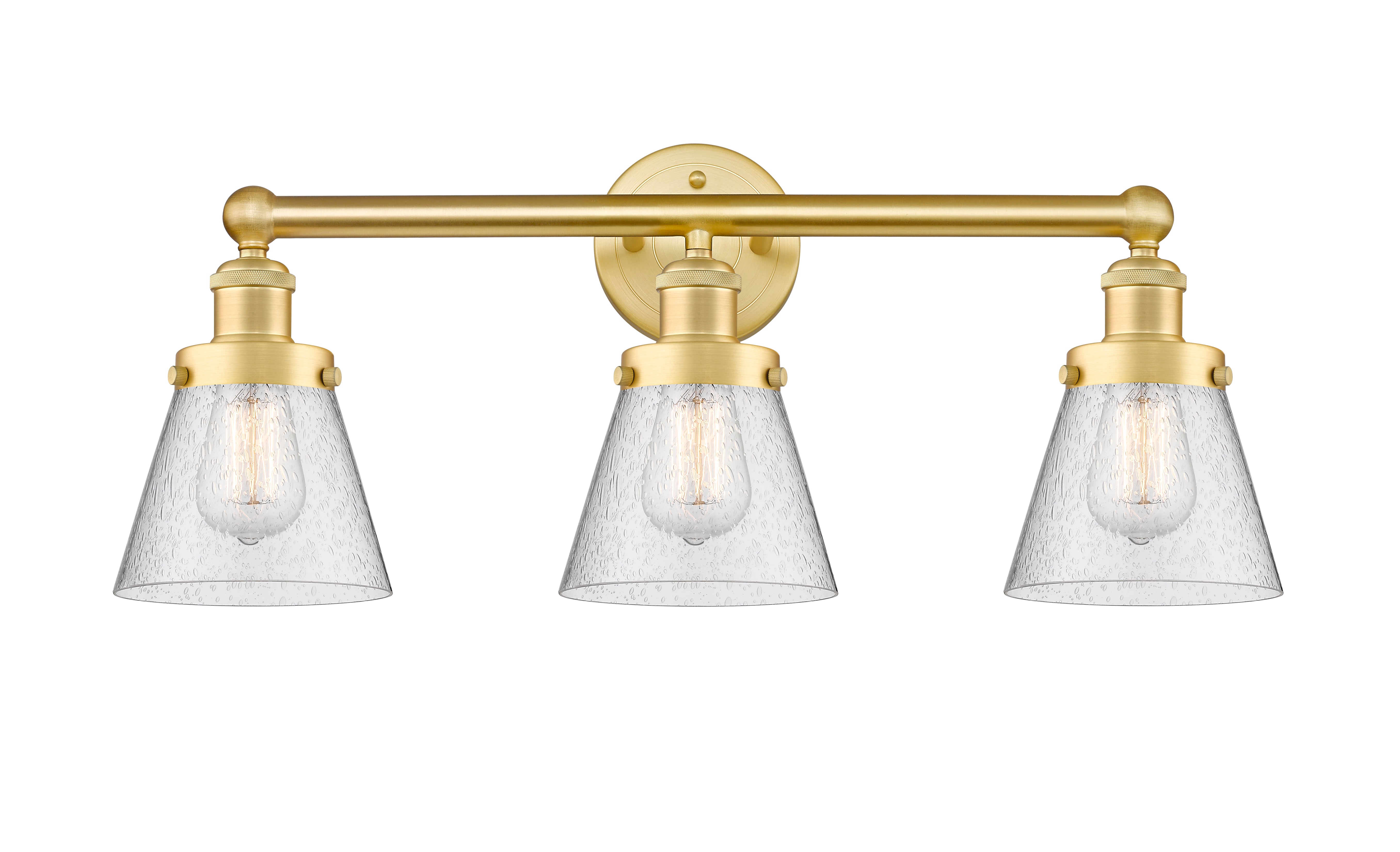 Edison Bath Vanity Light Cast Brass Glass