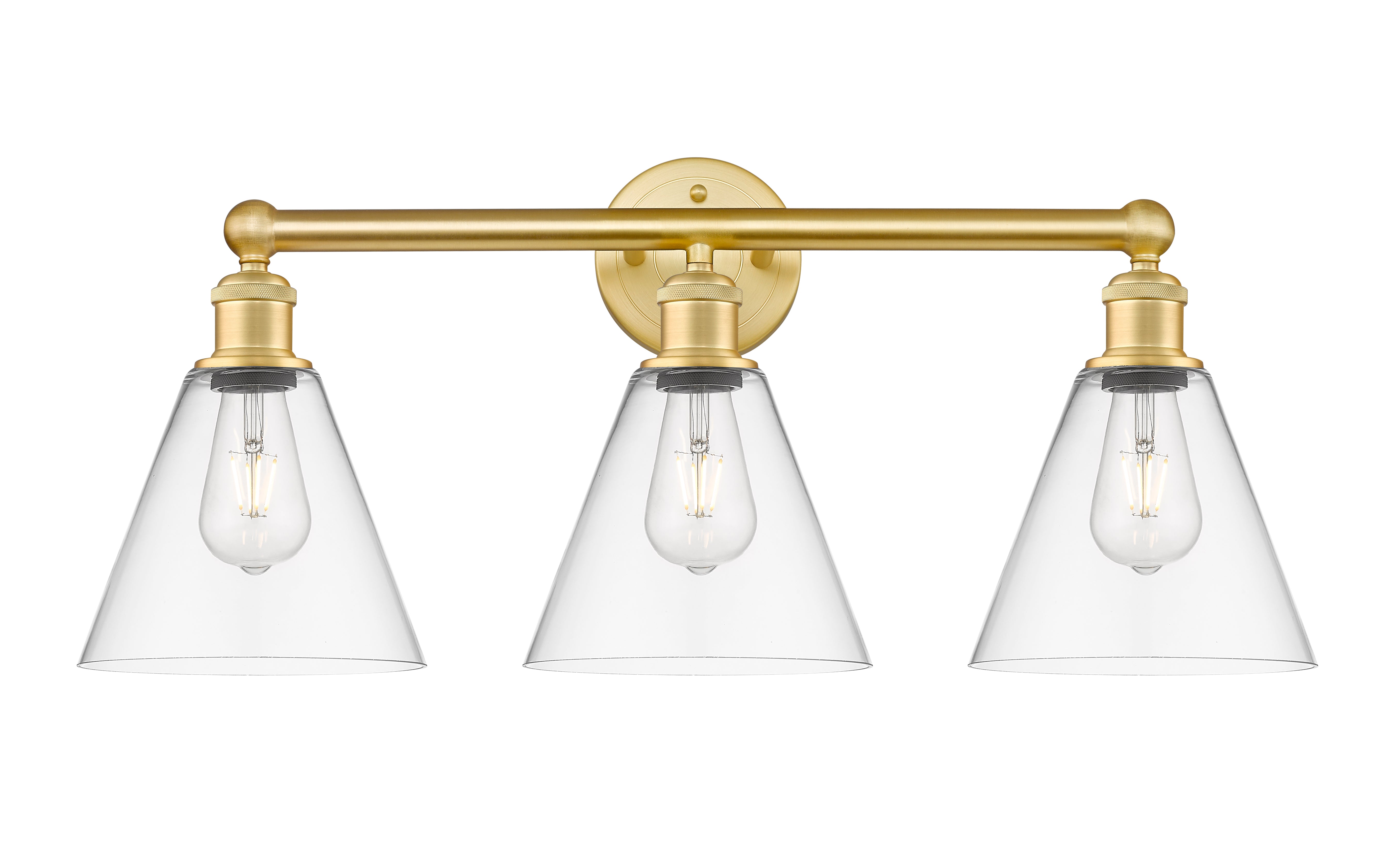 Edison Bath Vanity Light Cast Brass 24.5 Inch