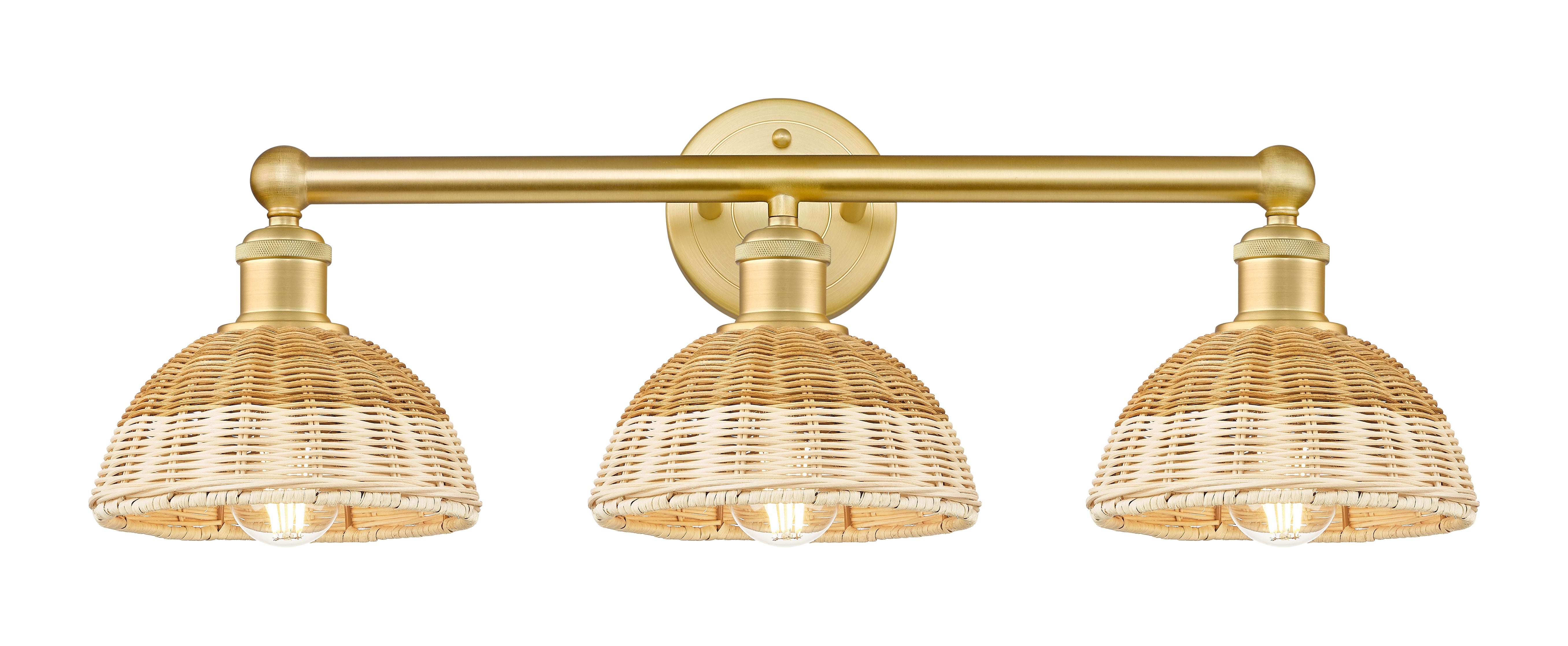 Edison Bath Vanity Light Brass Glass Steel