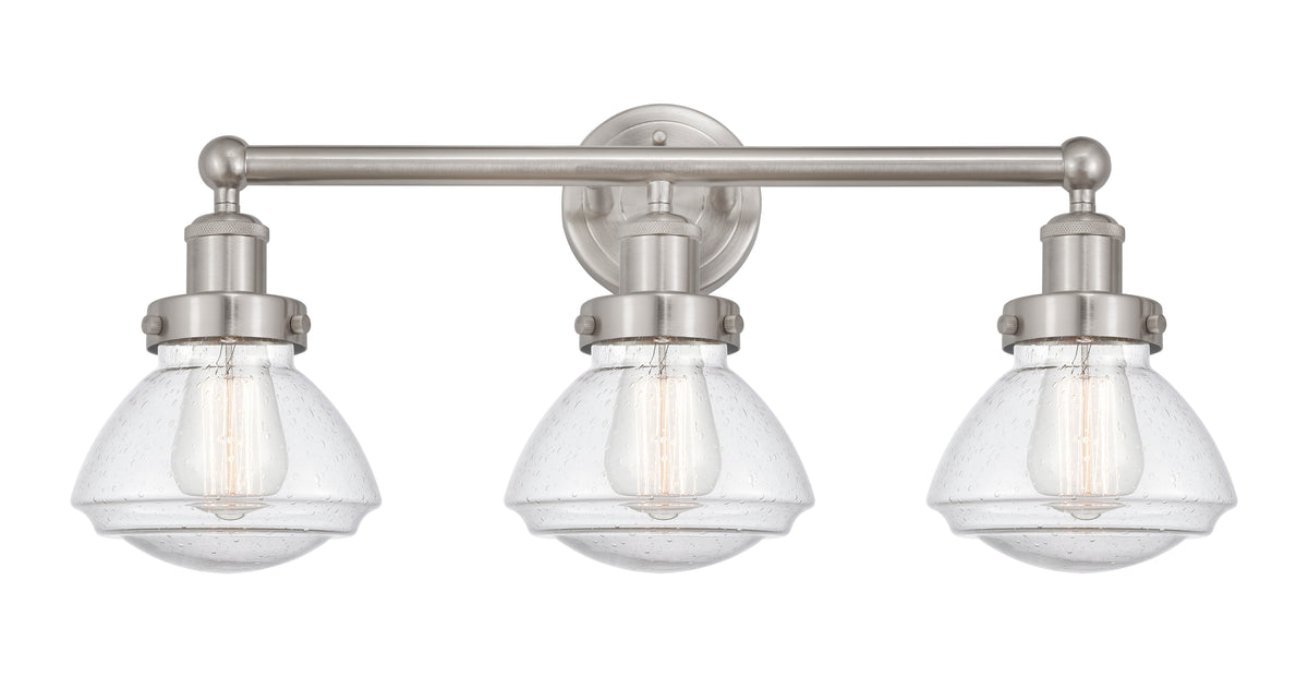 Olean 25-Inch 3-Light Bath Vanity Light Bowl Shade