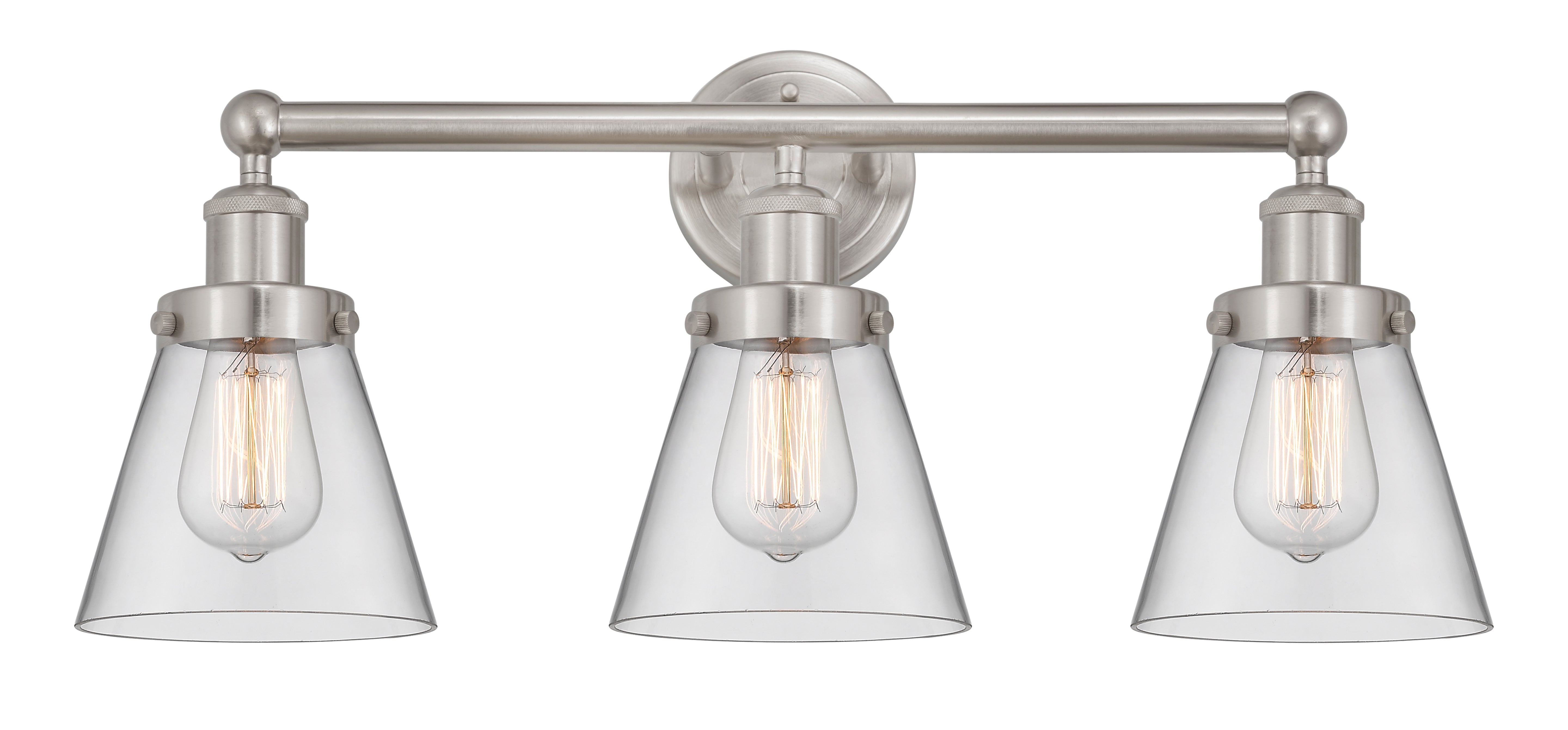 Edison Bath Vanity Light Cast Brass Glass