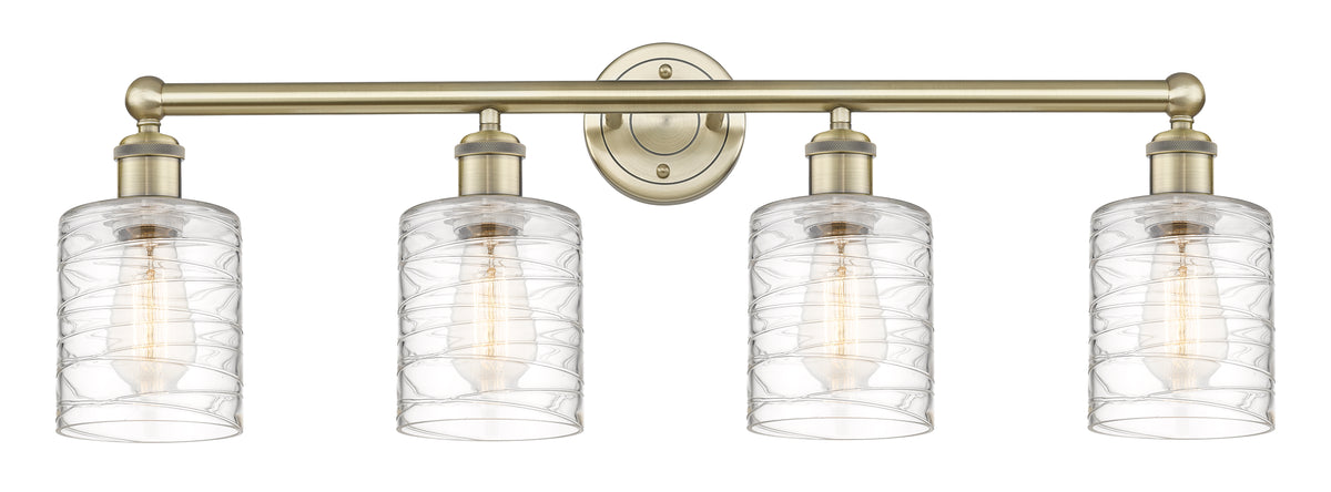 Cobbleskill 32-Inch 4-Light Bath Vanity Light 11.25-Inch High Dimmable
