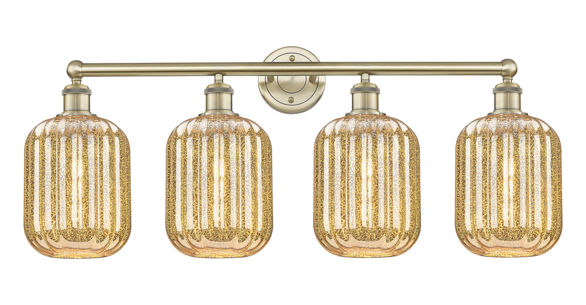 Preston Cylinder 34-Inch 4-Light Bath Vanity Light