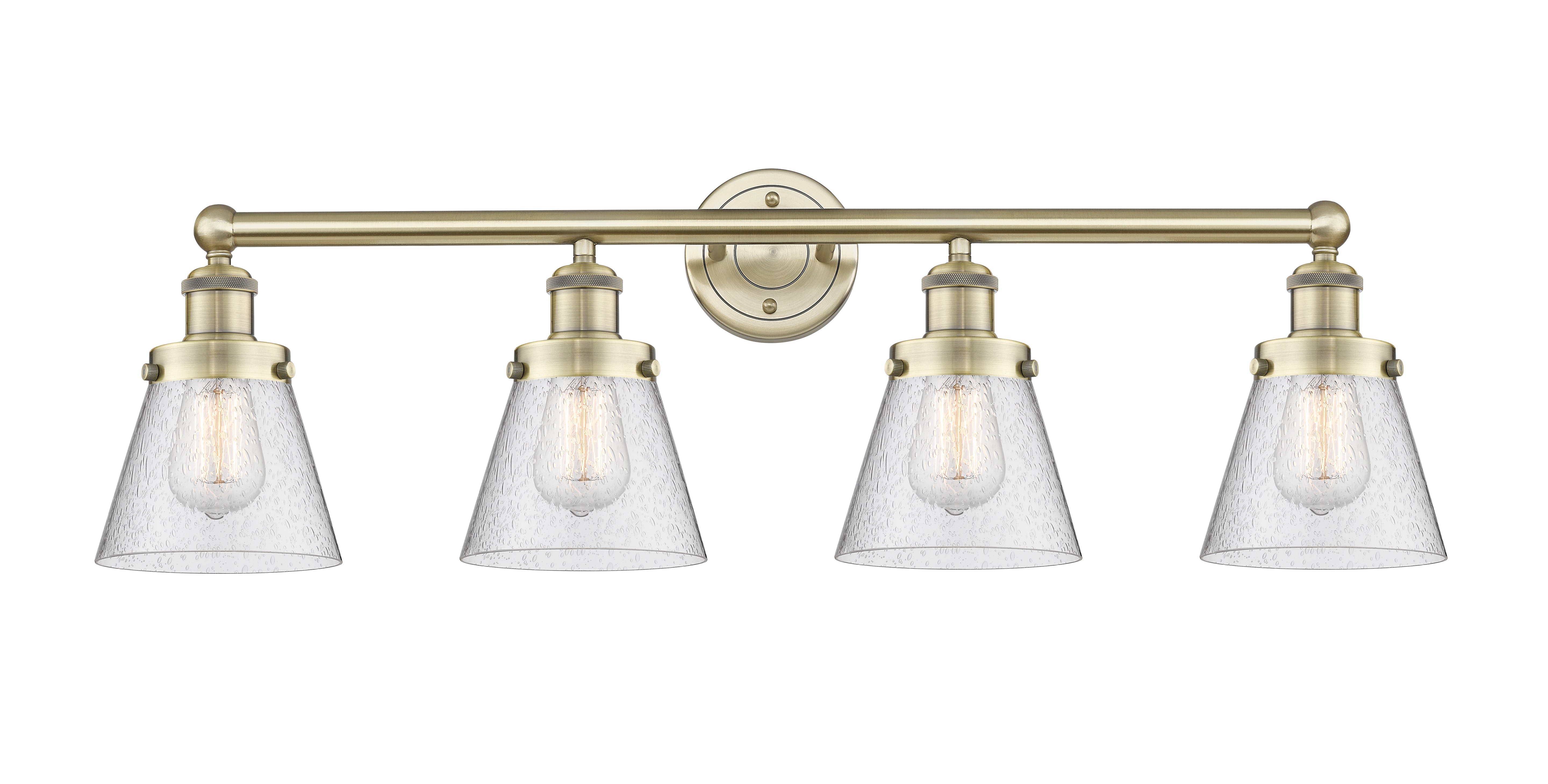 Edison Vanity Cast Brass Art Nouveau
