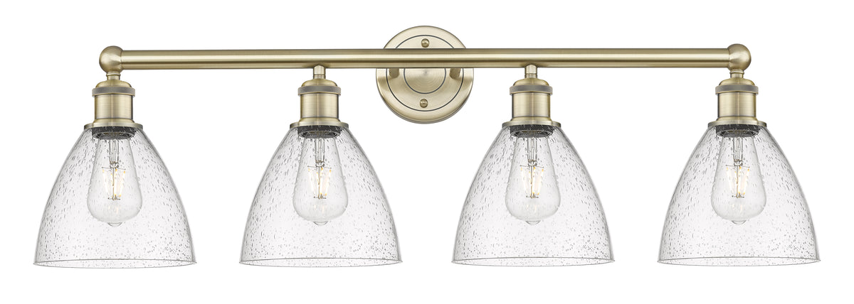 Bristol 35-Inch 4-Light Bath Vanity Light Dome Shade