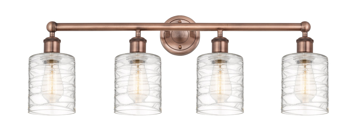 Cobbleskill 32-Inch 4-Light Bath Vanity Light 11.25-Inch High Dimmable