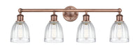 Edison Bath Vanity Light Cast Brass 35 Inch