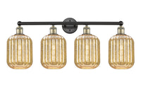 Preston Cylinder 34-Inch 4-Light Bath Vanity Light