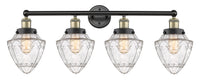 Edison Bath Vanity Light Cast Brass Glass