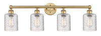 Edison Bath Vanity Light 32 Inch Brass