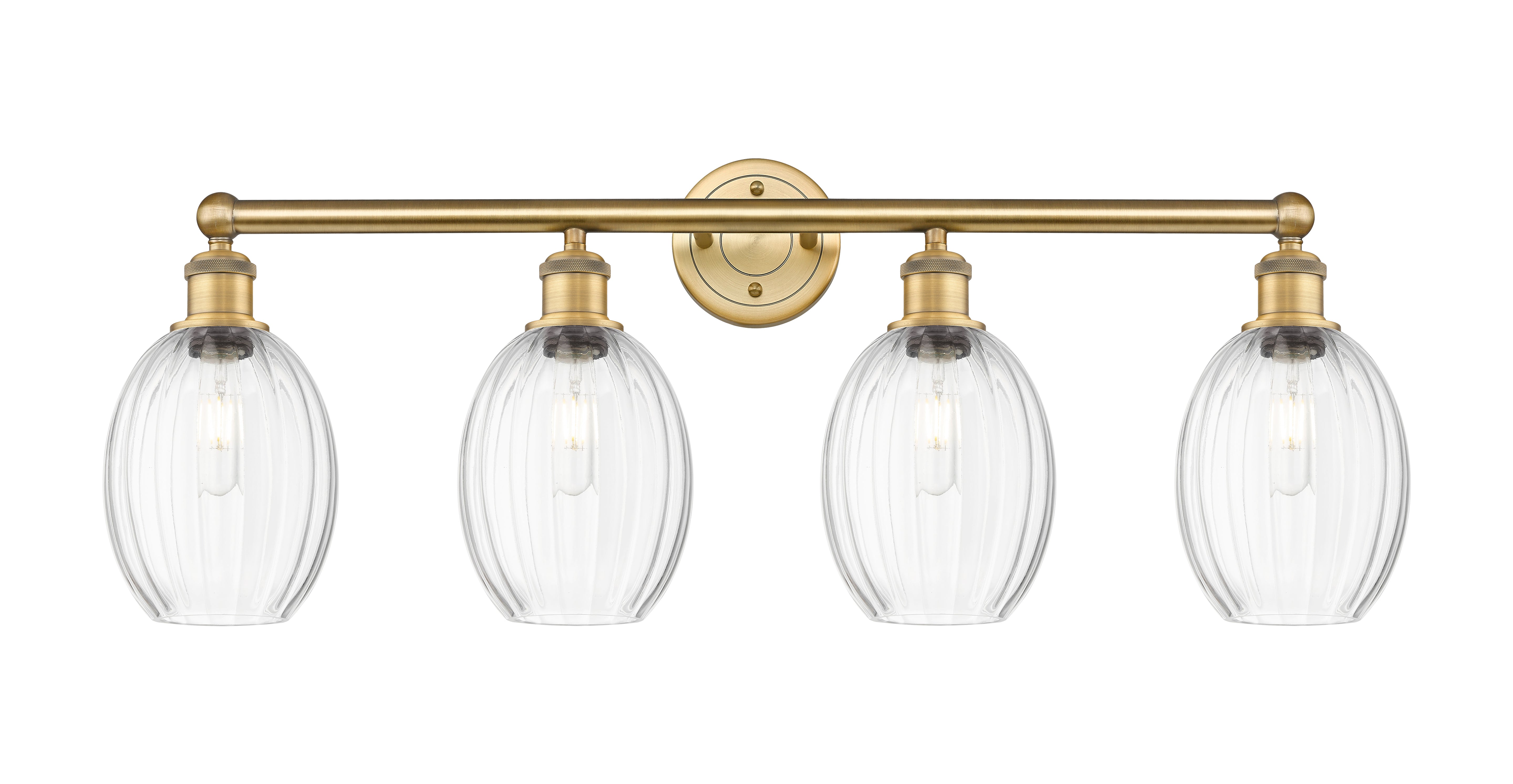 Edison Bath Vanity Light Cast Brass Glass