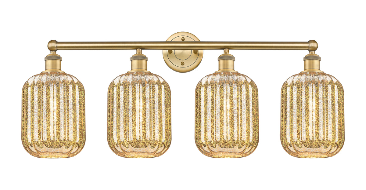 Preston Cylinder 34-Inch 4-Light Bath Vanity Light