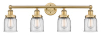 Edison Bath Vanity Light Brass 34 Inch