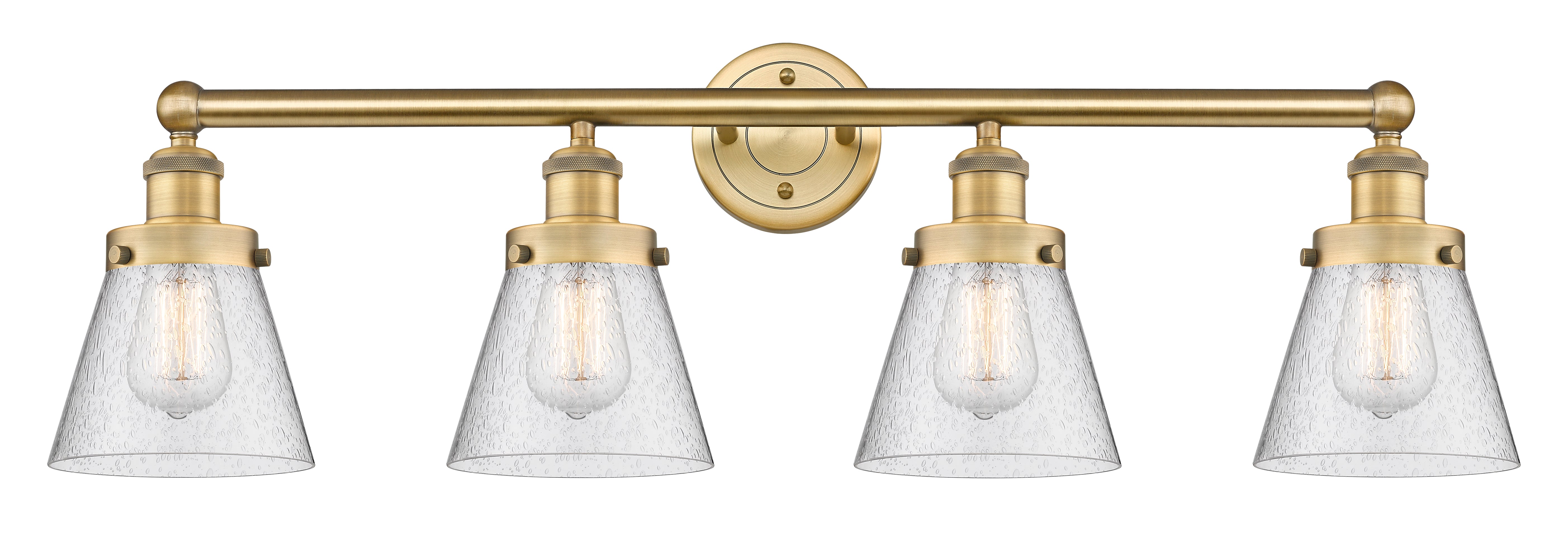 Edison Vanity Cast Brass Art Nouveau