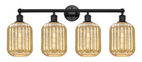 Preston Cylinder 34-Inch 4-Light Bath Vanity Light