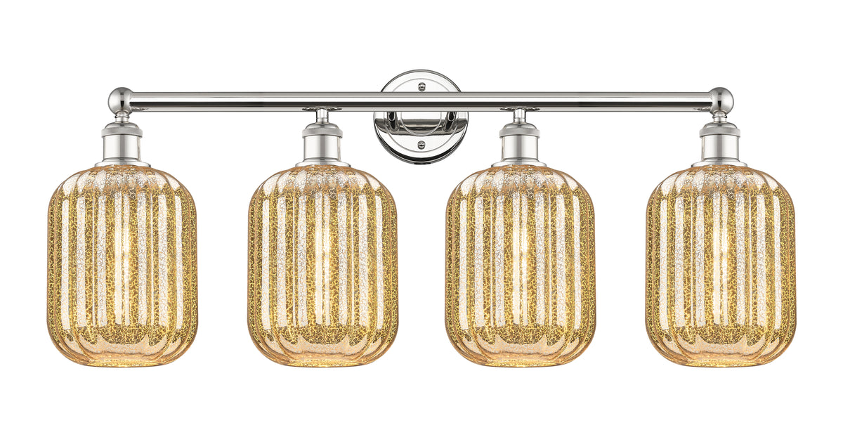 Preston Cylinder 34-Inch 4-Light Bath Vanity Light
