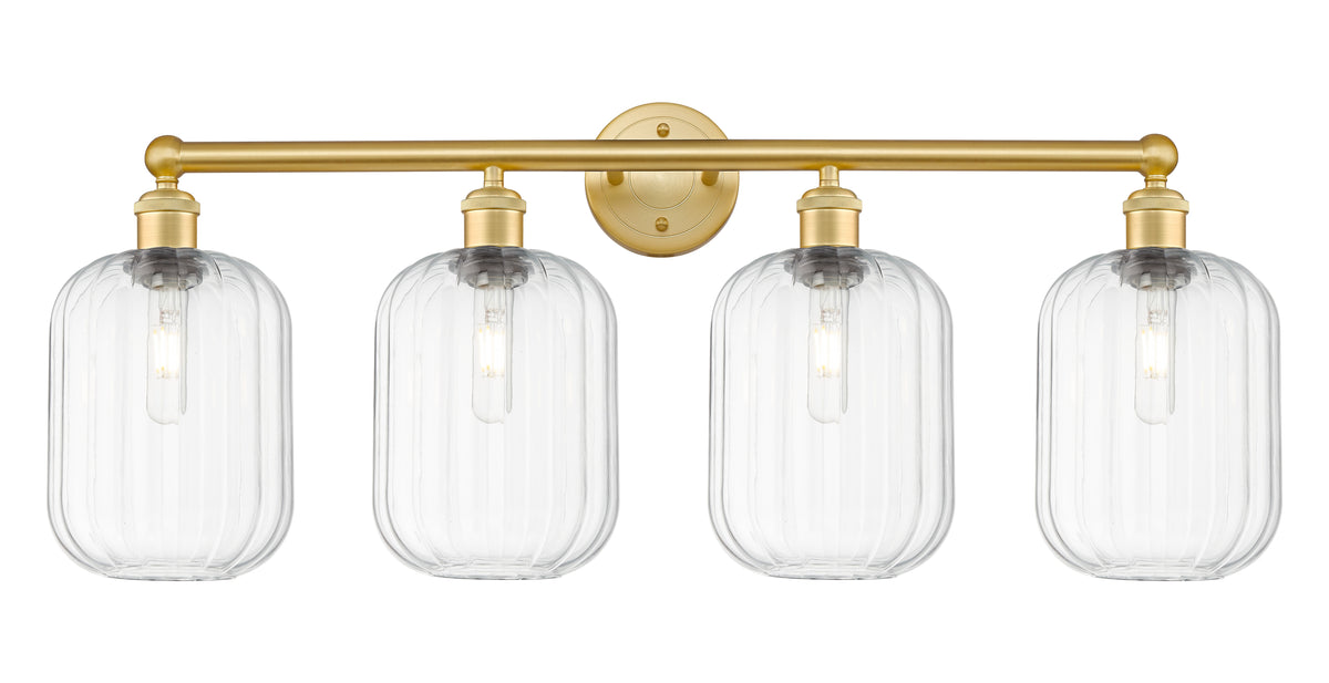 Preston Cylinder 34-Inch 4-Light Bath Vanity Light