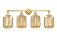 Preston Cylinder 34-Inch 4-Light Bath Vanity Light