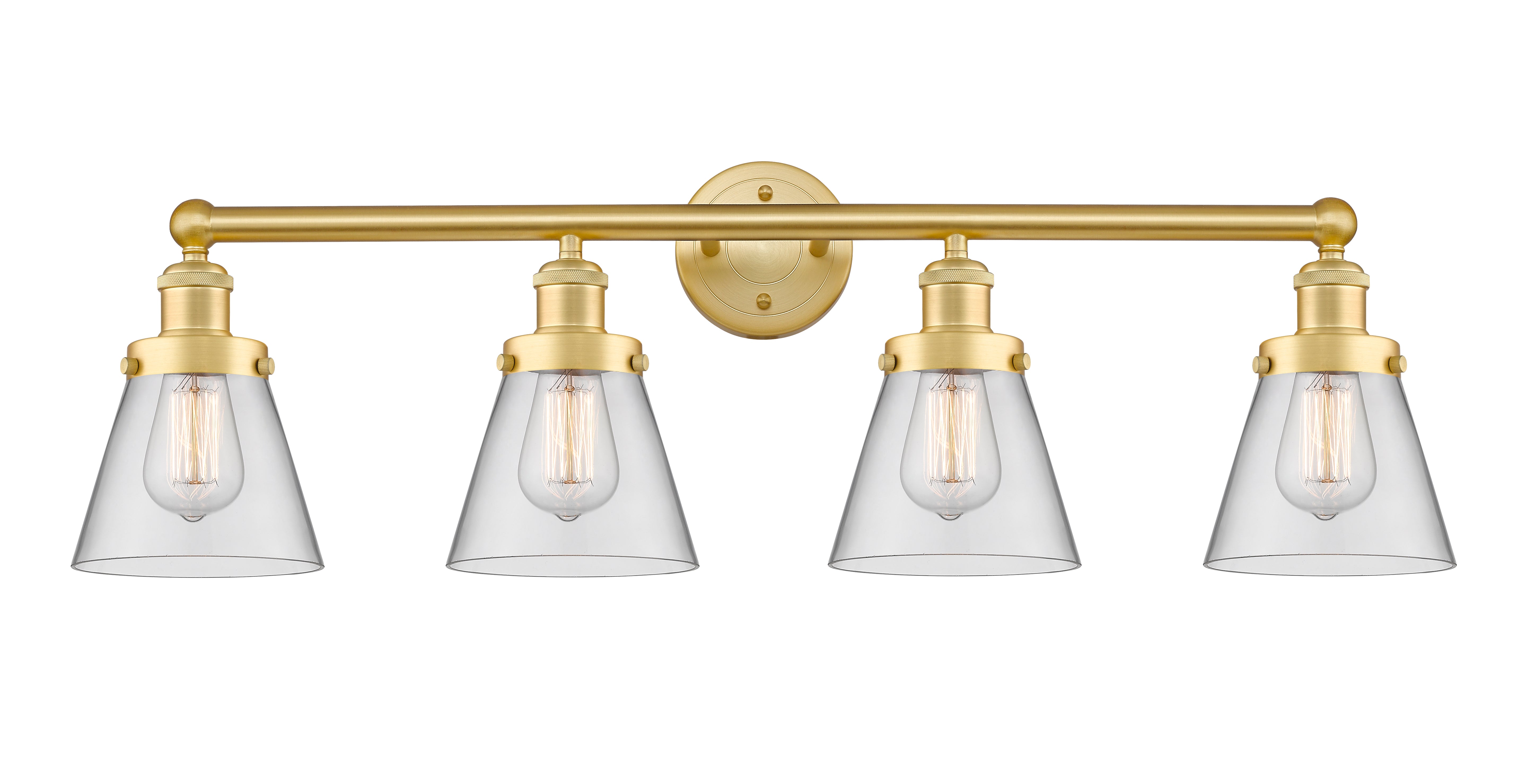 Edison Vanity Cast Brass Art Nouveau