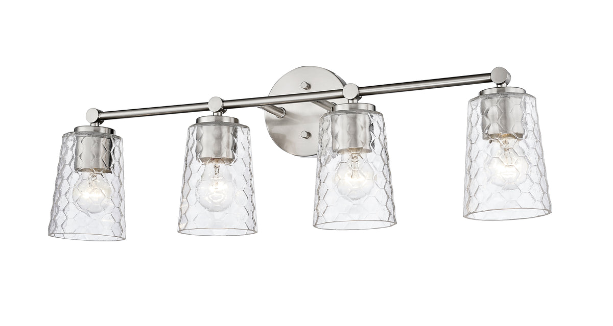 28'' Ashli Brushed Nickel 4 Light Bath Vanity