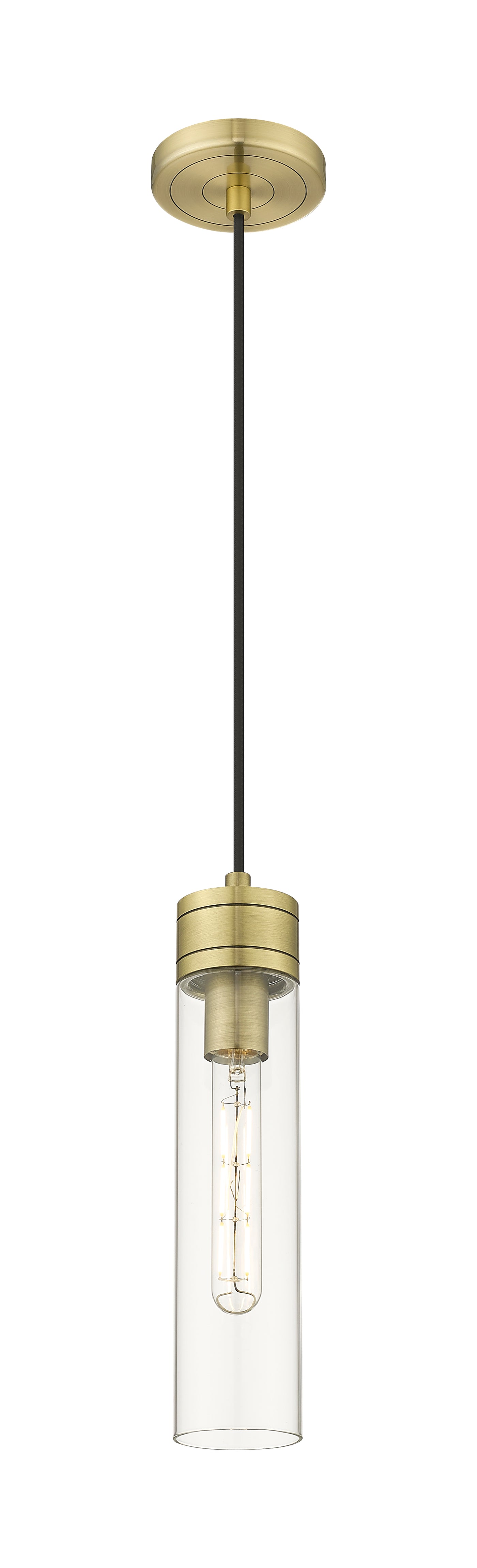 Downtown Urban Mini Pendant Antique Brass