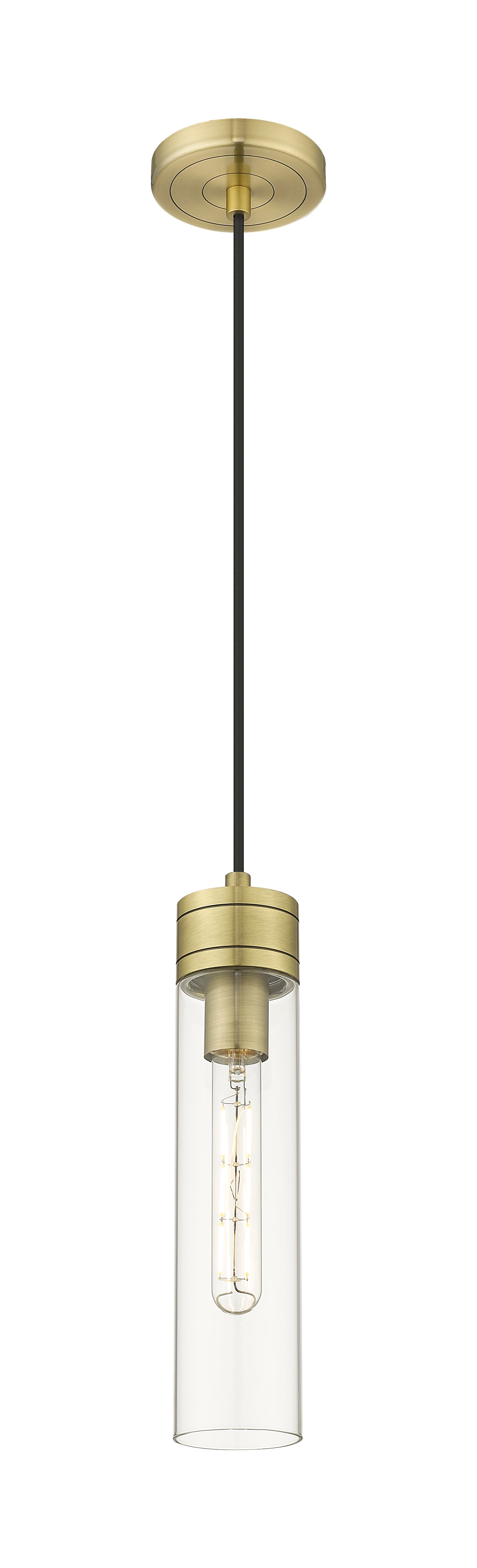Downtown Urban Mini Pendant Antique Brass