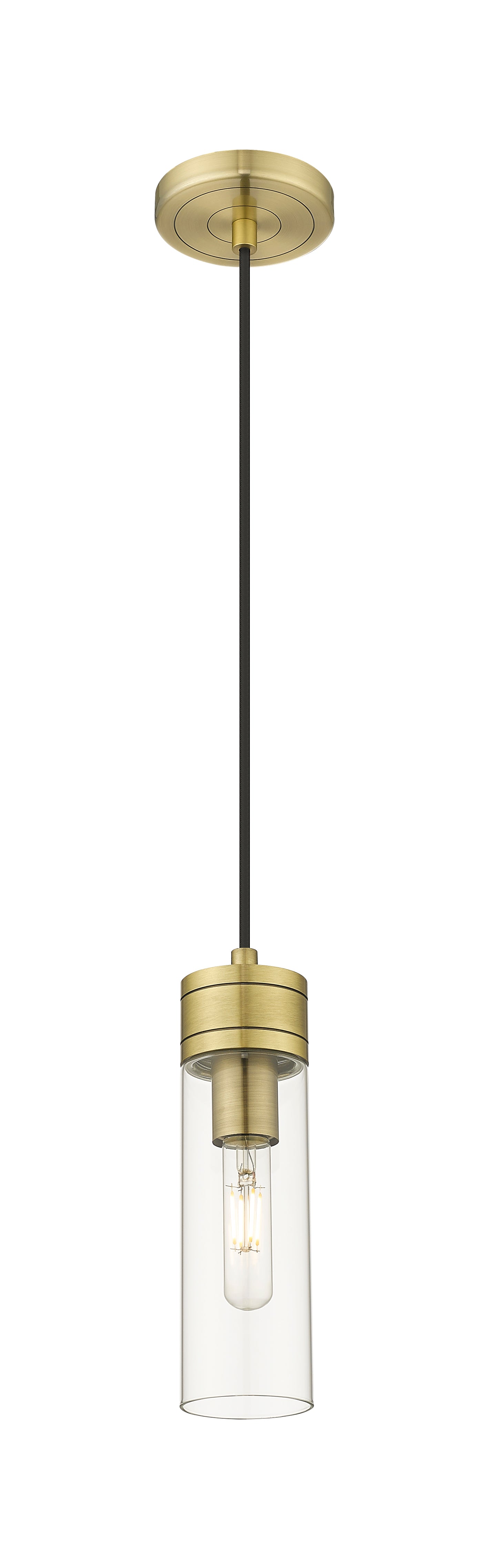 Downtown Urban Mini Pendant Antique Brass