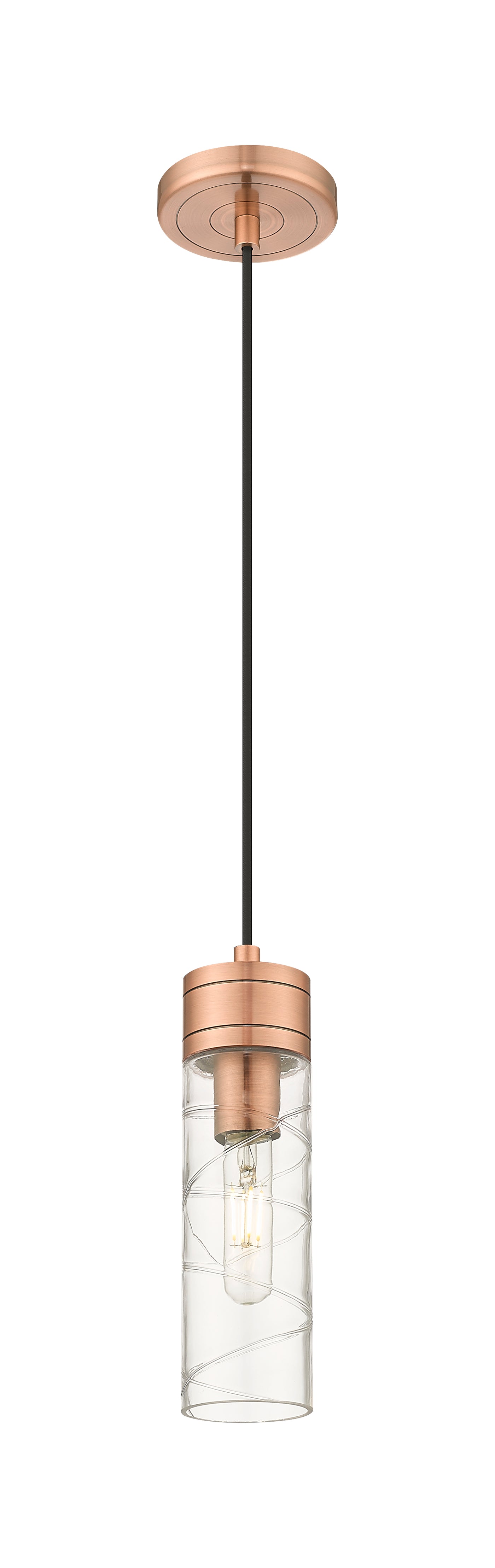 Downtown Urban Mini Pendant Antique Brass