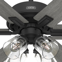 52 inch Fonthill ENERGY STAR® HunterExpress Matte Black Ceiling Fan with LED Light Kit and Handheld Remote