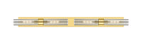 Downtown Urban Linear Bath Vanity Light Brass