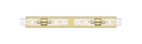 Downtown Urban Linear Bath Vanity Cast Brass