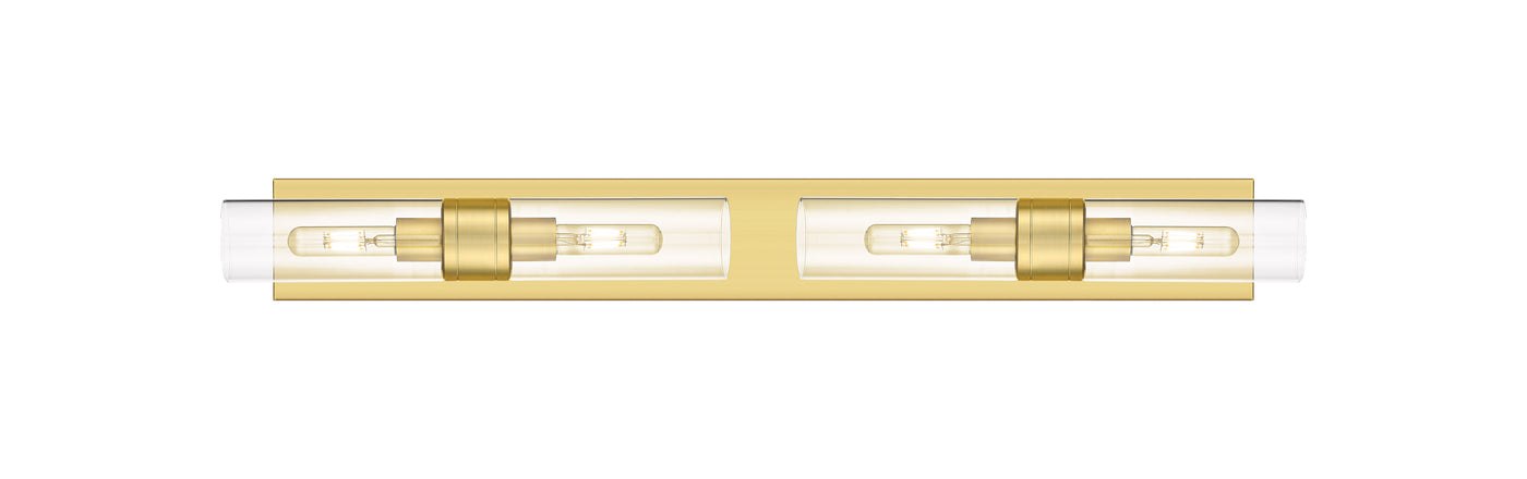 Downtown Urban Linear Bath Vanity Cast Brass