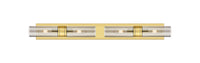 Downtown Urban Linear Bath Vanity Cast Brass