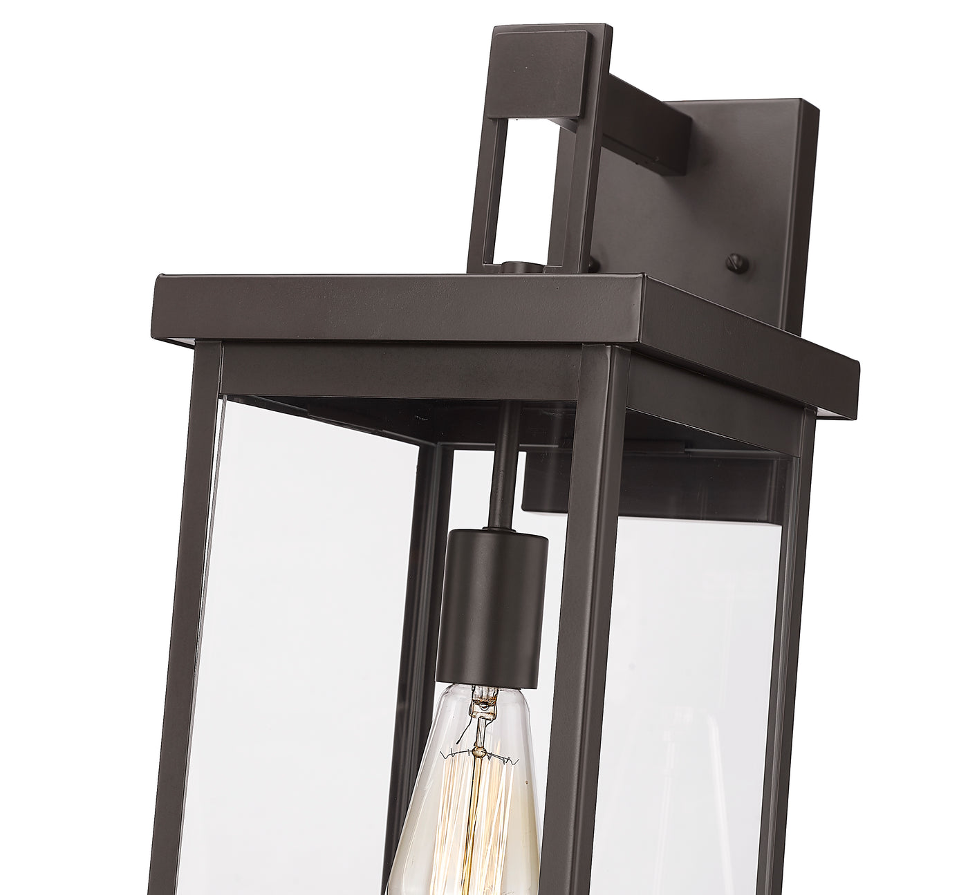 22-inch Barkeley Powder Coated Bronze 1-Light Outdoor Wall Sconce with Clear Glass