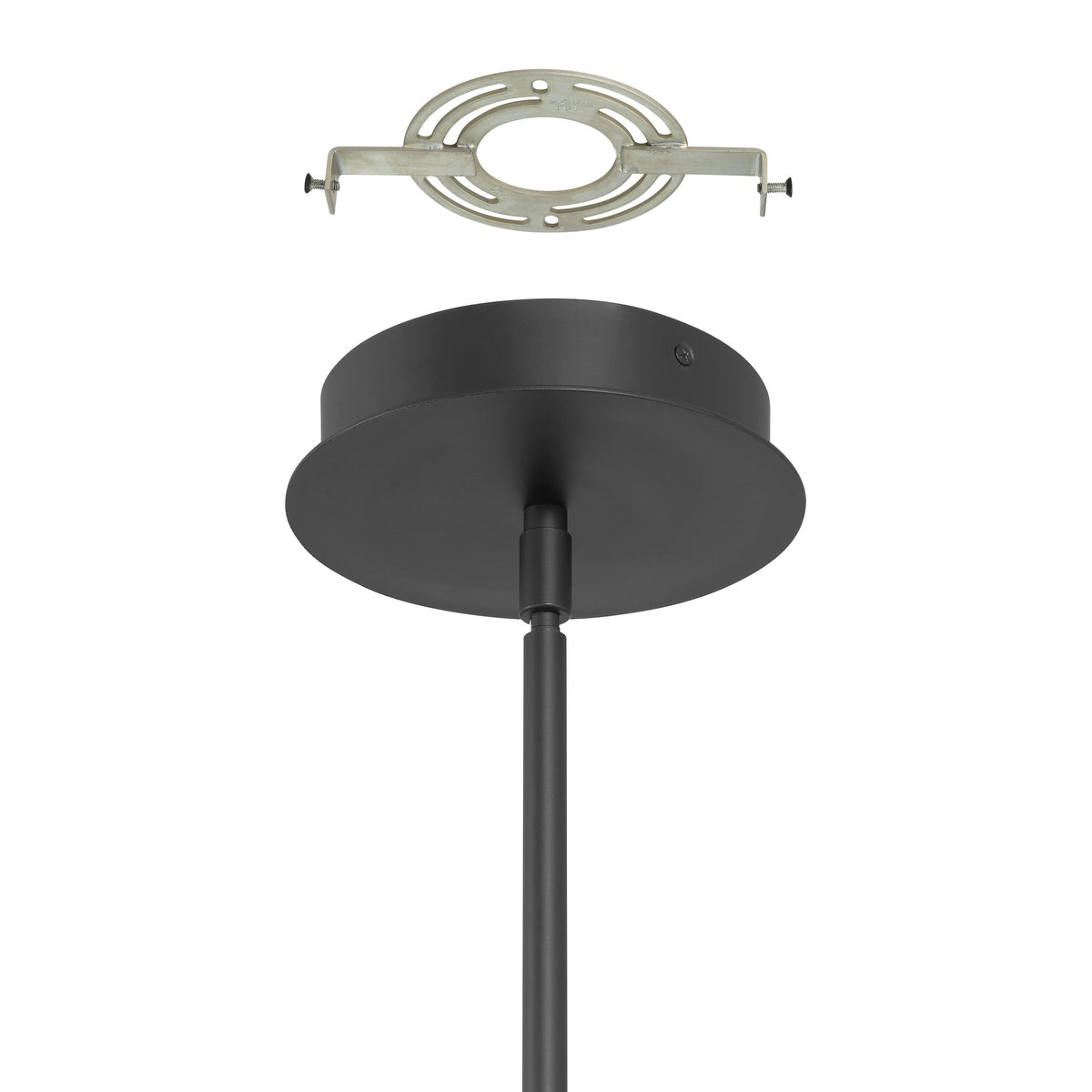 Ristretto 42-inch 18-light Matte Black LED Chandelier with Clear Ribbed and White Acrylic Shades